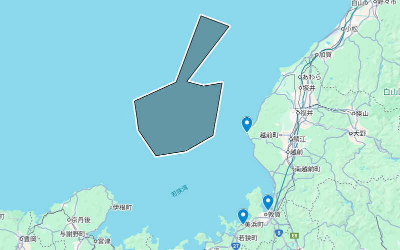 松菱の越前ガニの産地・発送元(詳細マップ開く)
