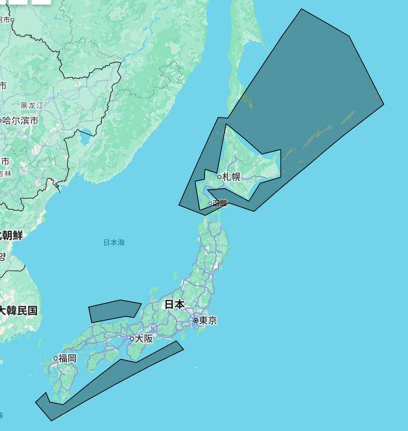 松菱のカニの産地・発送元(詳細マップ開く)